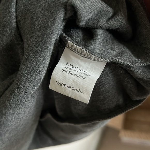 Gray Cowl Neck Cotton/Poly Blend top - Picture 5 of 5